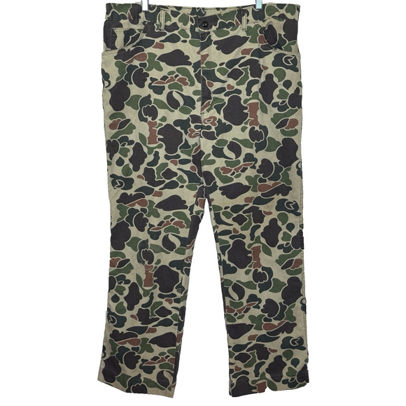 Vintage Walls Duck Camo Pants Men's Size 42 Regular Green Brown Pockets - Picture 1 of 11